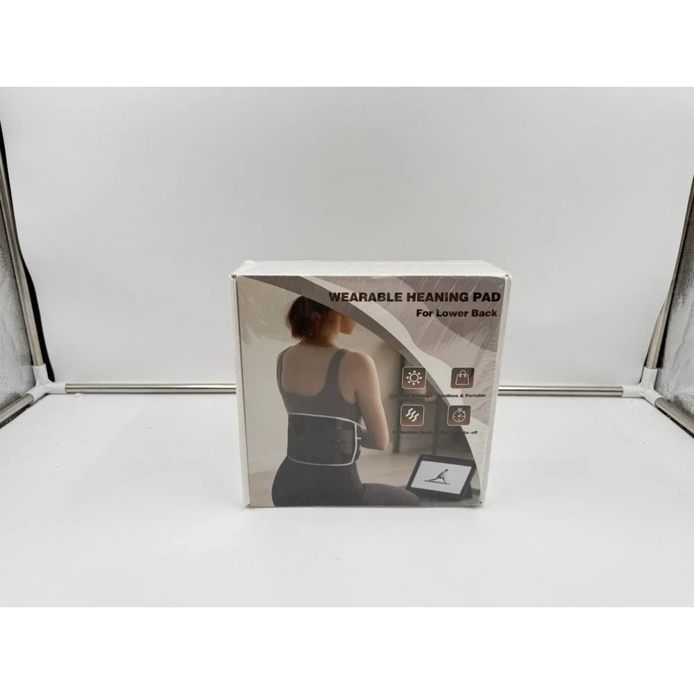 Cordless Heating Pad with Massager for Back Pain Relief, Portable Lower Back ...